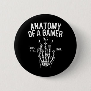 Chapa Redonda De 5 Cm De Un Jugador - Amante De Videojuegos De Consola