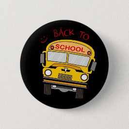 Chapa Redonda De 5 Cm De vuelta a la escuela - autobús escolar