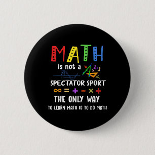 Chapa Redonda De 5 Cm De vuelta a la escuela las matemáticas no son un d