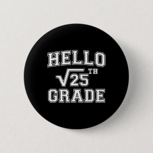 Chapa Redonda De 5 Cm De vuelta a la escuela Math Math Square Root (Raíz
