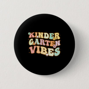 Chapa Redonda De 5 Cm De Vuelta Al Colegio De Jardín De Niños Vibes Retr