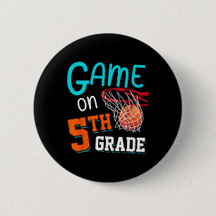 Chapa Redonda De 5 Cm De Vuelta Al Juego Escolar En 5º Grado Fun Basketb