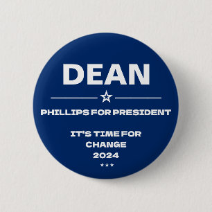 Chapa Redonda De 5 Cm Dean Phillips presidente eslogan 2024