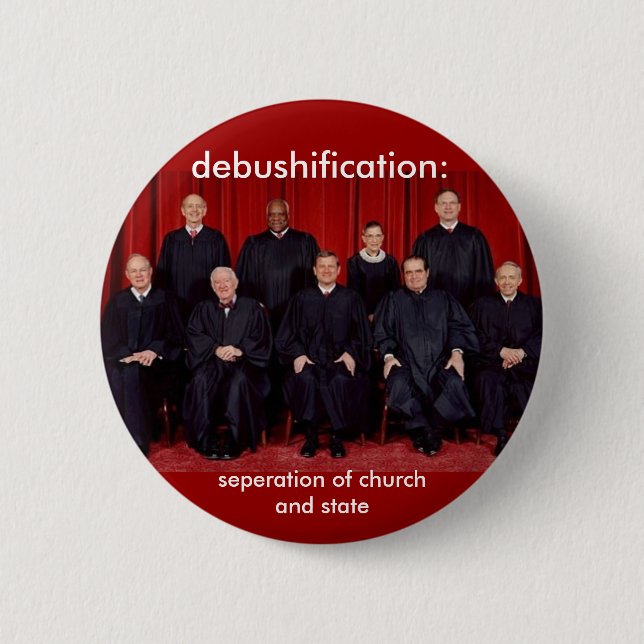 Chapa Redonda De 5 Cm debushification: separación de iglesia y estada (Anverso)