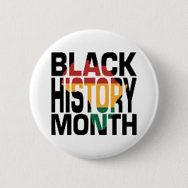 Chapa Redonda De 5 Cm Decimoctavo Mes de Historia Negra