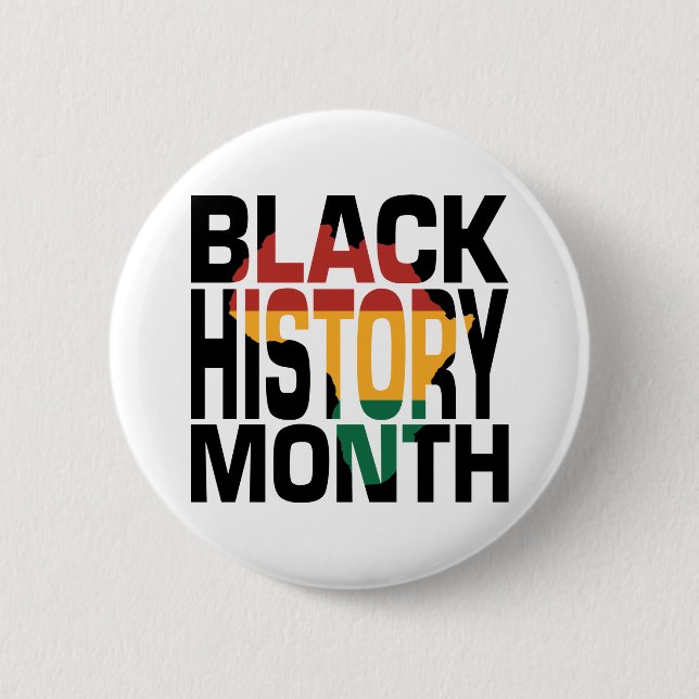 Chapa Redonda De 5 Cm Decimoctavo Mes de Historia Negra (Anverso)