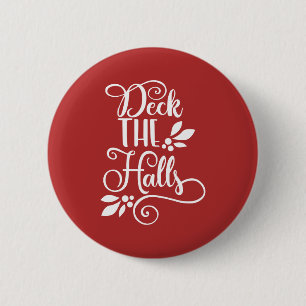 Chapa Redonda De 5 Cm deck Typography Holidays