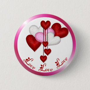 Chapa Redonda De 5 Cm Decoración cardíaca