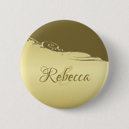 Chapa Redonda De 5 Cm Decoración metalizado de oro de lujo sobre oro mil