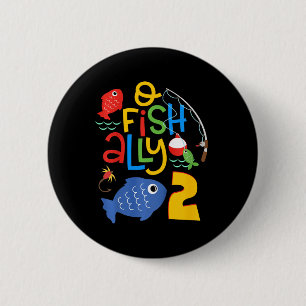 Chapa Redonda De 5 Cm Decoraciones de cumpleaños para niños O-fish-ally