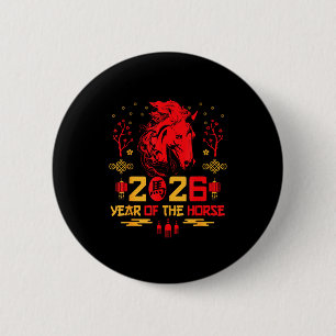 Chapa Redonda De 5 Cm Decoraciones del Caballo del Zodiaco Chino 2026 Añ