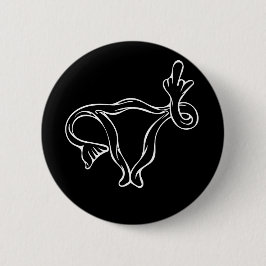 Chapa Redonda De 5 Cm Dedo medio Uterus Pro-elección