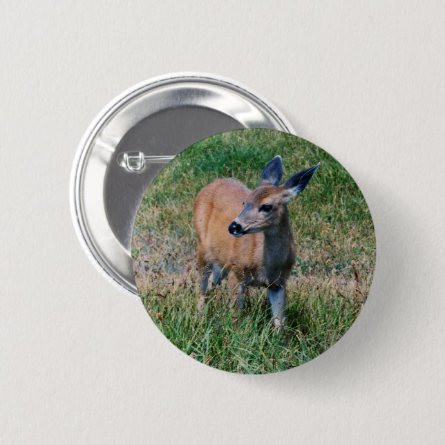 Chapa Redonda De 5 Cm Deer - (Anverso y reverso)
