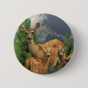 Chapa Redonda De 5 Cm Deer Art