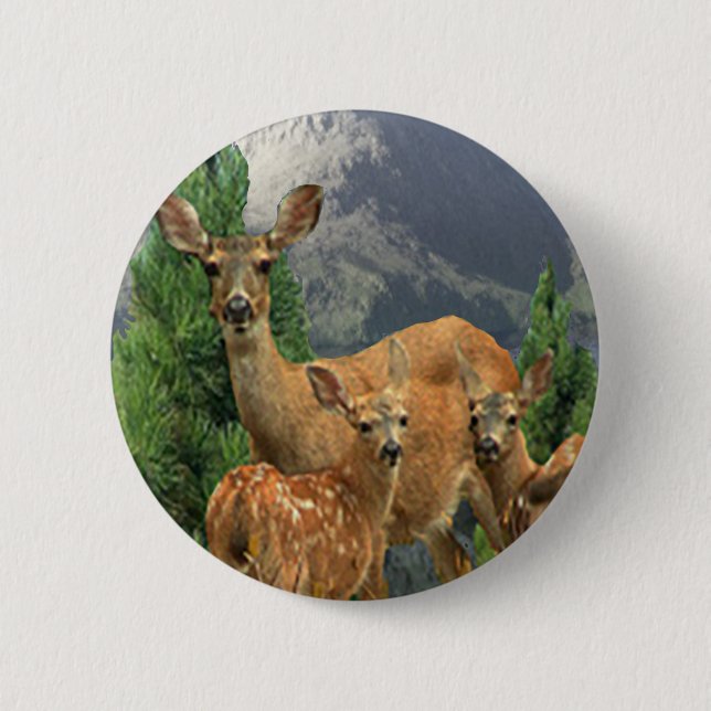 Chapa Redonda De 5 Cm Deer Art (Anverso)