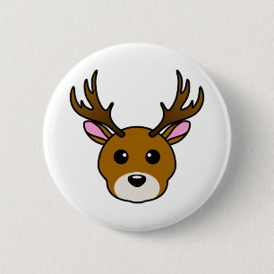 Chapa Redonda De 5 Cm Deer de Personalizado lindo