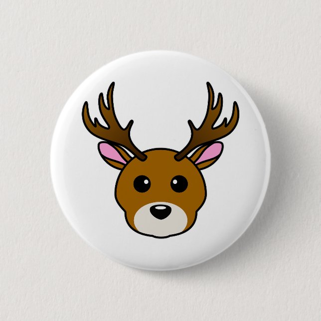 Chapa Redonda De 5 Cm Deer de Personalizado lindo (Anverso)