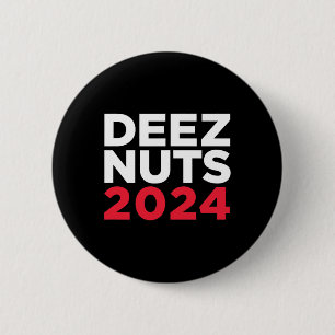 Chapa Redonda De 5 Cm Deez Nuts 2024 - Meme Divertido Republicano Demócr