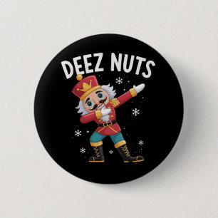 Chapa Redonda De 5 Cm Deez Nuts Cascanueces Nuez Divertida Navidad 
