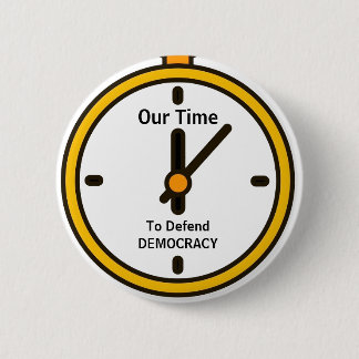 Chapa Redonda De 5 Cm Defend Democracy Button