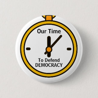 Chapa Redonda De 5 Cm Defend Democracy Button