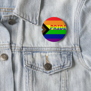 Chapa Redonda De 5 Cm Defensa del Progreso del Orgullo Gay LGBTQ+