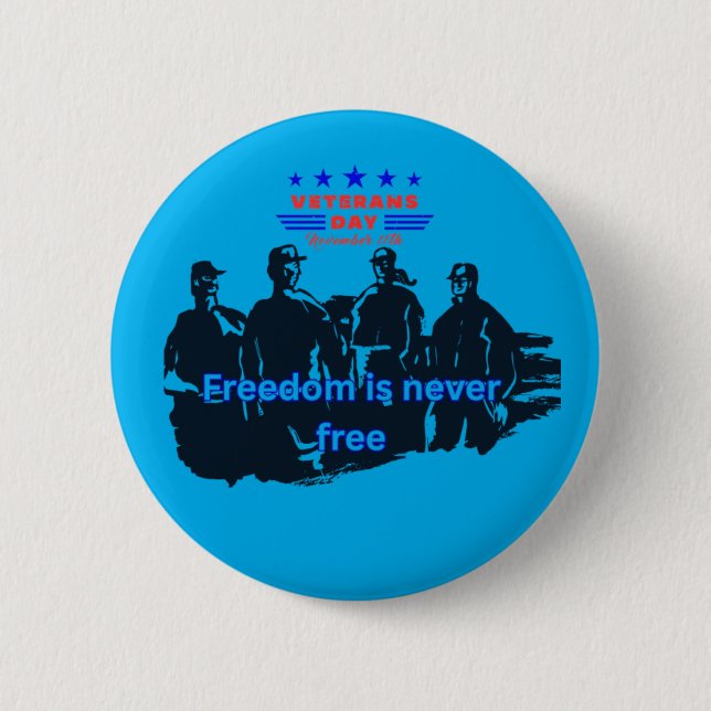 Chapa Redonda De 5 Cm Defensores de la Libertad Azul (Anverso)