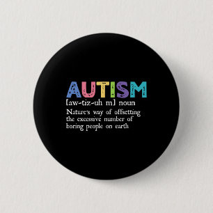 Chapa Redonda De 5 Cm Definición de autismo Autismo Ayuda de aceptación 