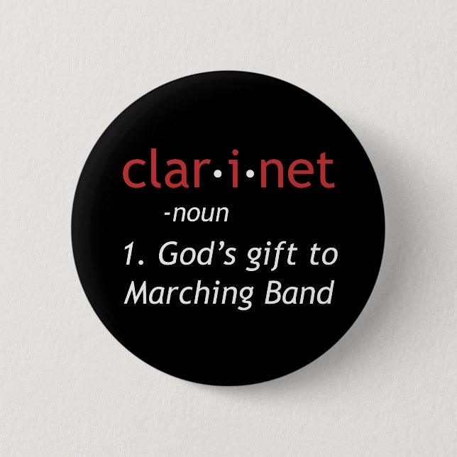 Chapa Redonda De 5 Cm Definición de Clarinet (Anverso)