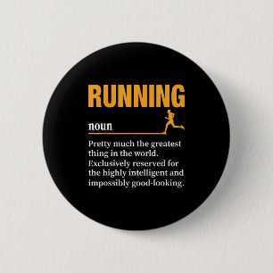 Chapa Redonda De 5 Cm Definición de correr humor maratón atleta divertid