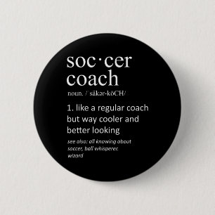 Chapa Redonda De 5 Cm Definición de Entrenador de Fútbol Deportes Divert