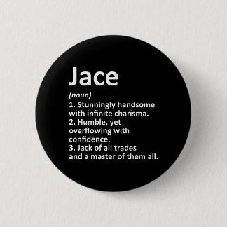 Chapa Redonda De 5 Cm Definición de Jace Nombre Personalizado Cumpleaños