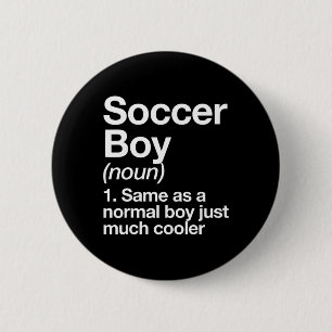 Chapa Redonda De 5 Cm Definición de Niño de Fútbol Divertido Deporte
