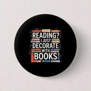 Chapa Redonda De 5 Cm Definición de Tsundoku bibliófilo libresco amante