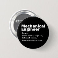 Chapa Redonda De 5 Cm Definición divertida de ingeniero mecánico Ingenie