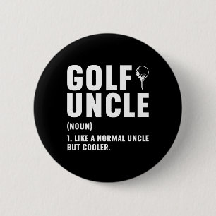 Chapa Redonda De 5 Cm Definición Tío de Golf Tío Golfista De Un Jugador