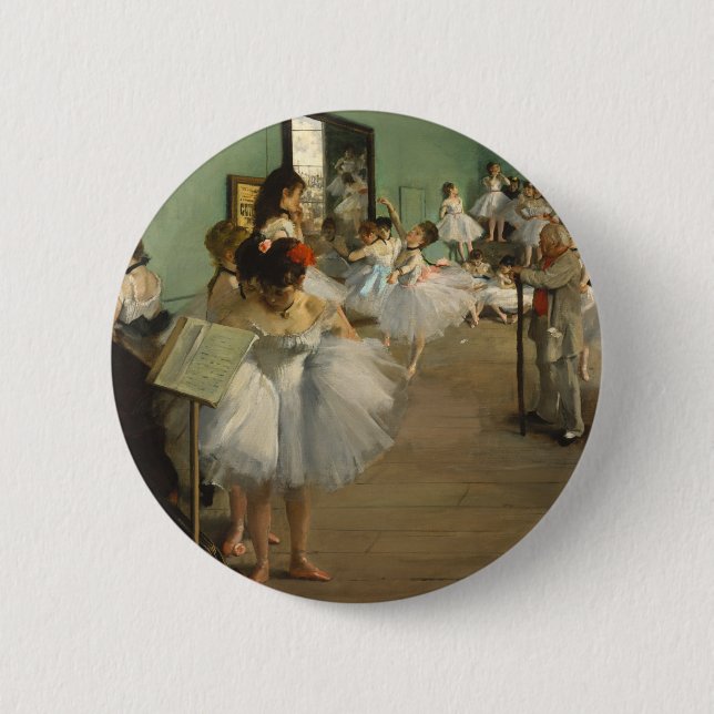 Chapa Redonda De 5 Cm Degas Dance Class Ballet Bailarines Ballerina Art (Anverso)