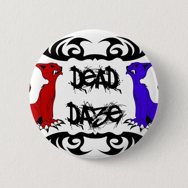 Chapa Redonda De 5 Cm Deja vu Cat (Anverso)