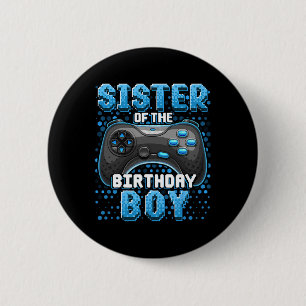 Chapa Redonda De 5 Cm Del Jugador De Videojuegos De Cumpleaños 6