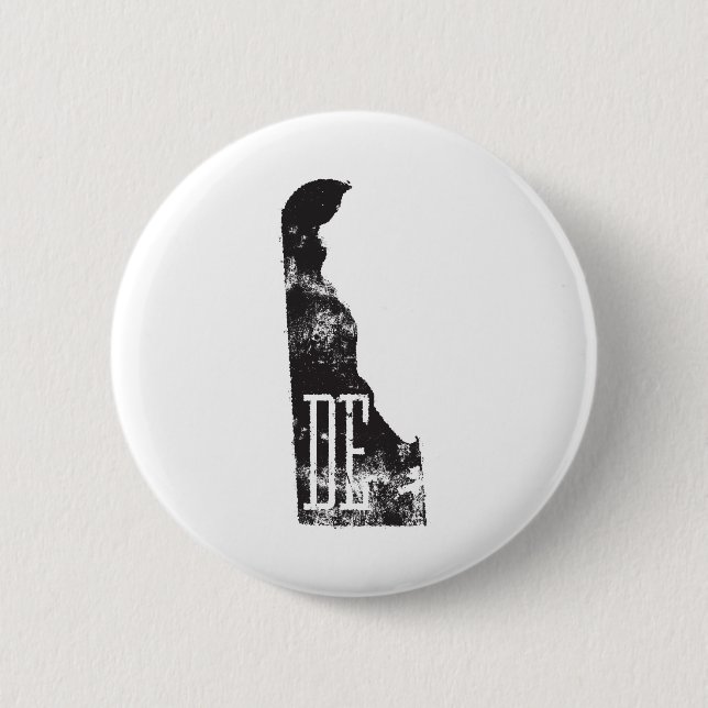 Chapa Redonda De 5 Cm Delawar usado State Map DE Abbreviation (Anverso)