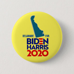 Chapa Redonda De 5 Cm Delaware para Biden Harris 2020