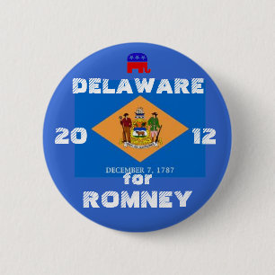 Chapa Redonda De 5 Cm Delaware para Romney 2012