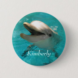 Chapa Redonda De 5 Cm Delfín sonriente