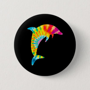Chapa Redonda De 5 Cm Delfín Tie Dye