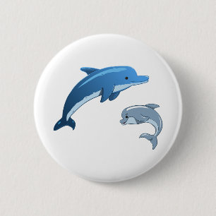 Chapa Redonda De 5 Cm Delfines 🐬