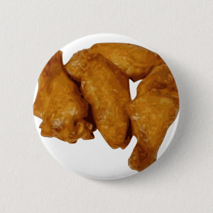 Chapa Redonda De 5 Cm Delicioso curruscante de las alas de pollo