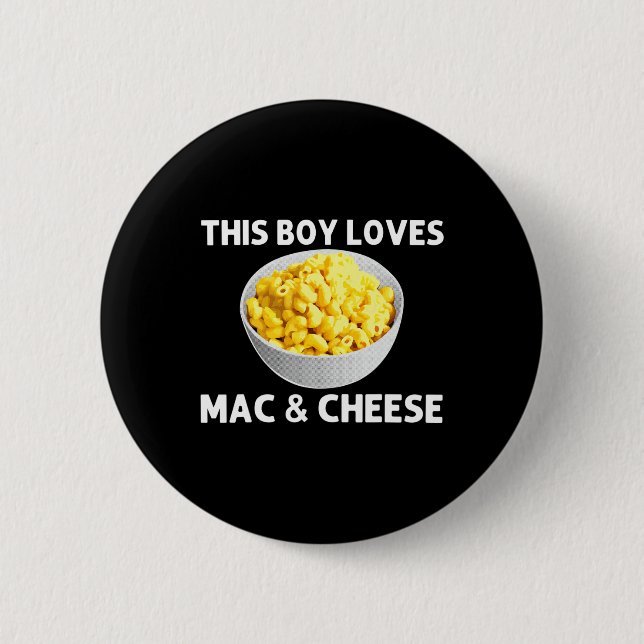Chapa Redonda De 5 Cm Delicioso Macarrones Con Queso Para Niños Comida M (Anverso)