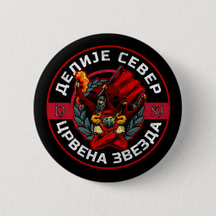 Chapa Redonda De 5 Cm Delije Norte 1989 Estrella Roja