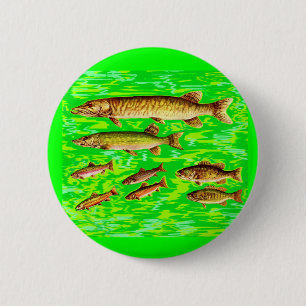 Chapa Redonda De 5 Cm demasiados peces en el mar