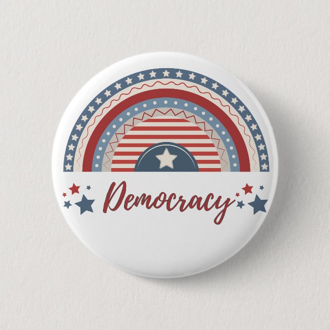 Chapa Redonda De 5 Cm Democracia Patriótica Resistimiento Político (Anverso)